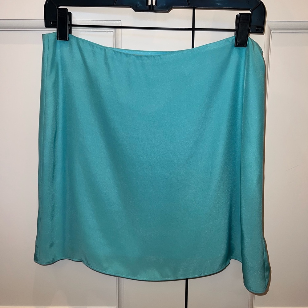 Alice & Trixie 100% Silk Blue Mini Skirt